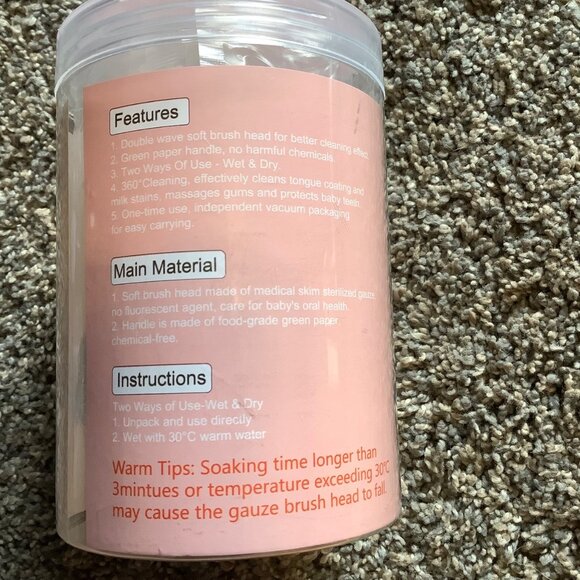 Baby Oral Cleaner 42Pcs Gentle & Soft Double Wave Soft Brush 360° Cleaning Safe - Picture 2 of 5